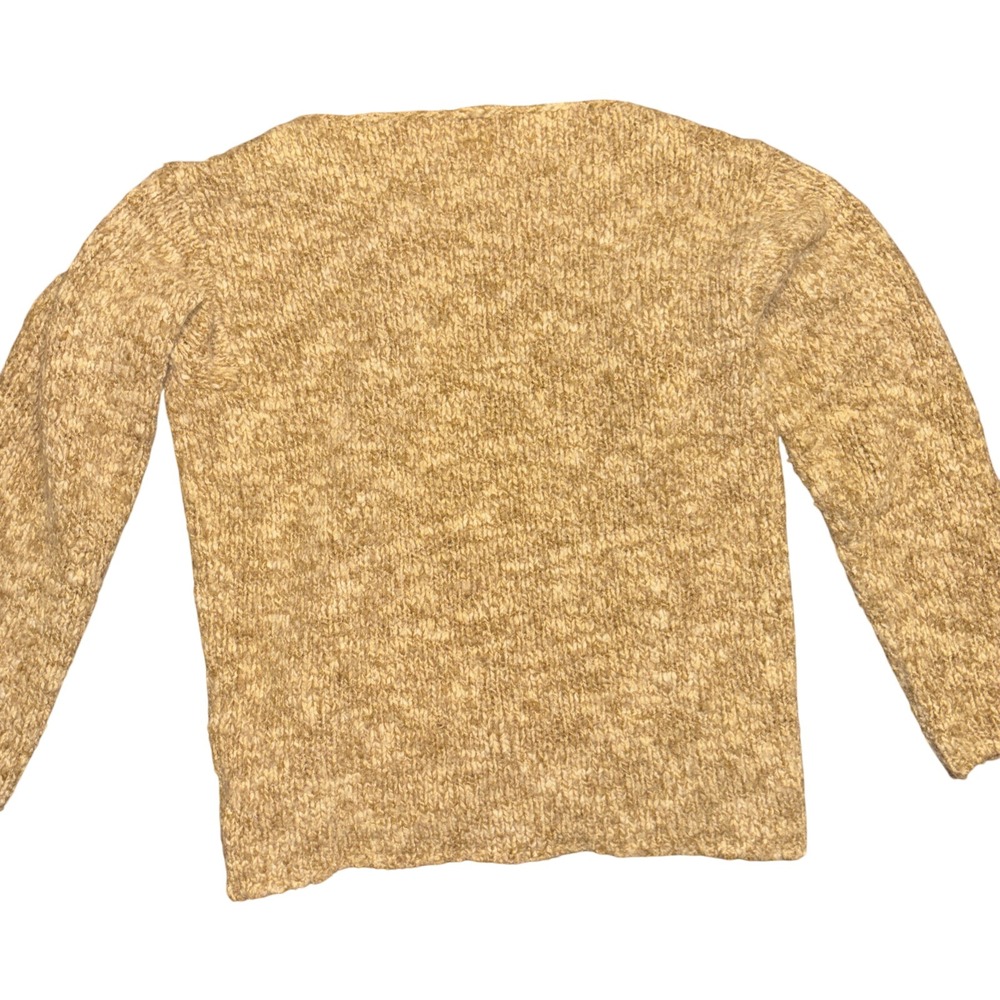JONES NEW YORK SPORT Women Heathered Tan Knit Long Sleeve Sweater S/CH
